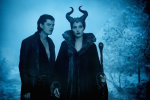 Disney's "Maleficent" L to R: Diaval (Sam Riley) and Maleficent (Angelina Jolie) Ph: Frank Connor �Disney Enterprises, Inc.  All Rights Reserved.